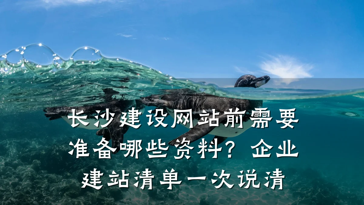 长沙建设网站前需要准备哪些资料?企业建站清单一次说清