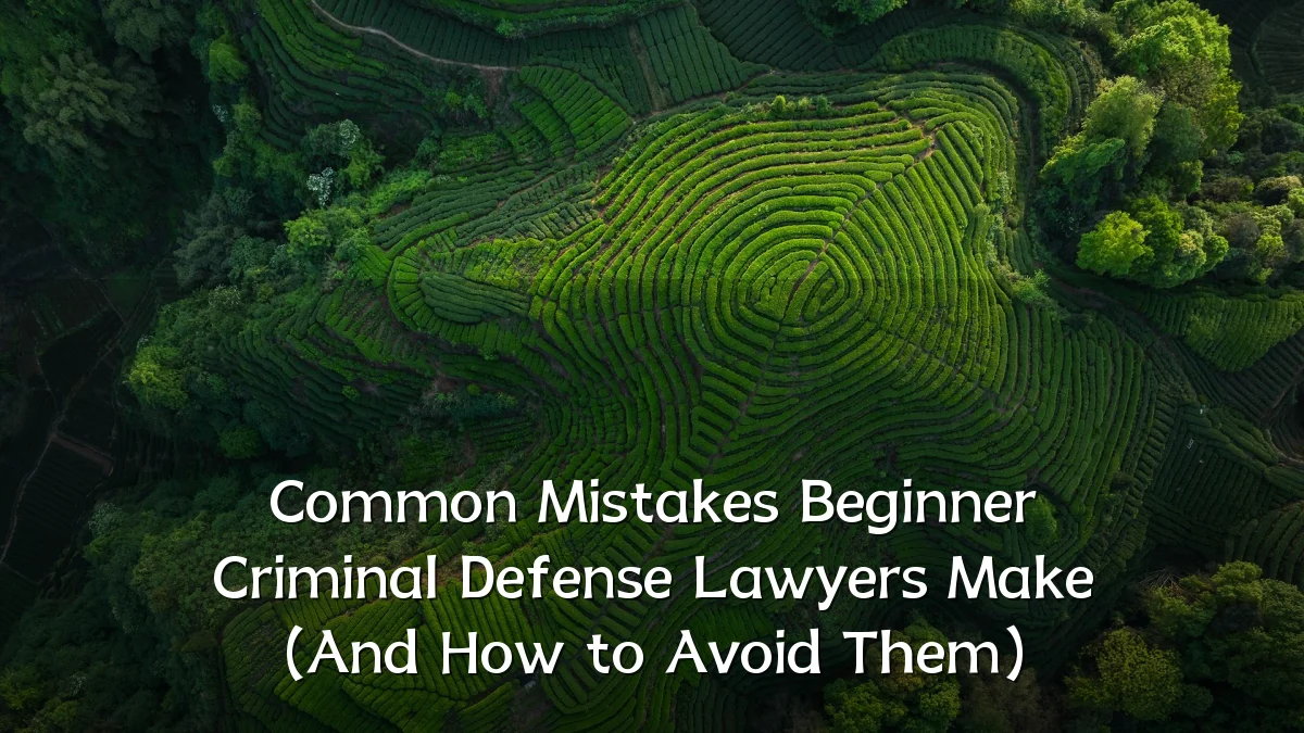 Common Mistakes Beginner Criminal Defense Lawyers Make (And How to Avoid Them)
