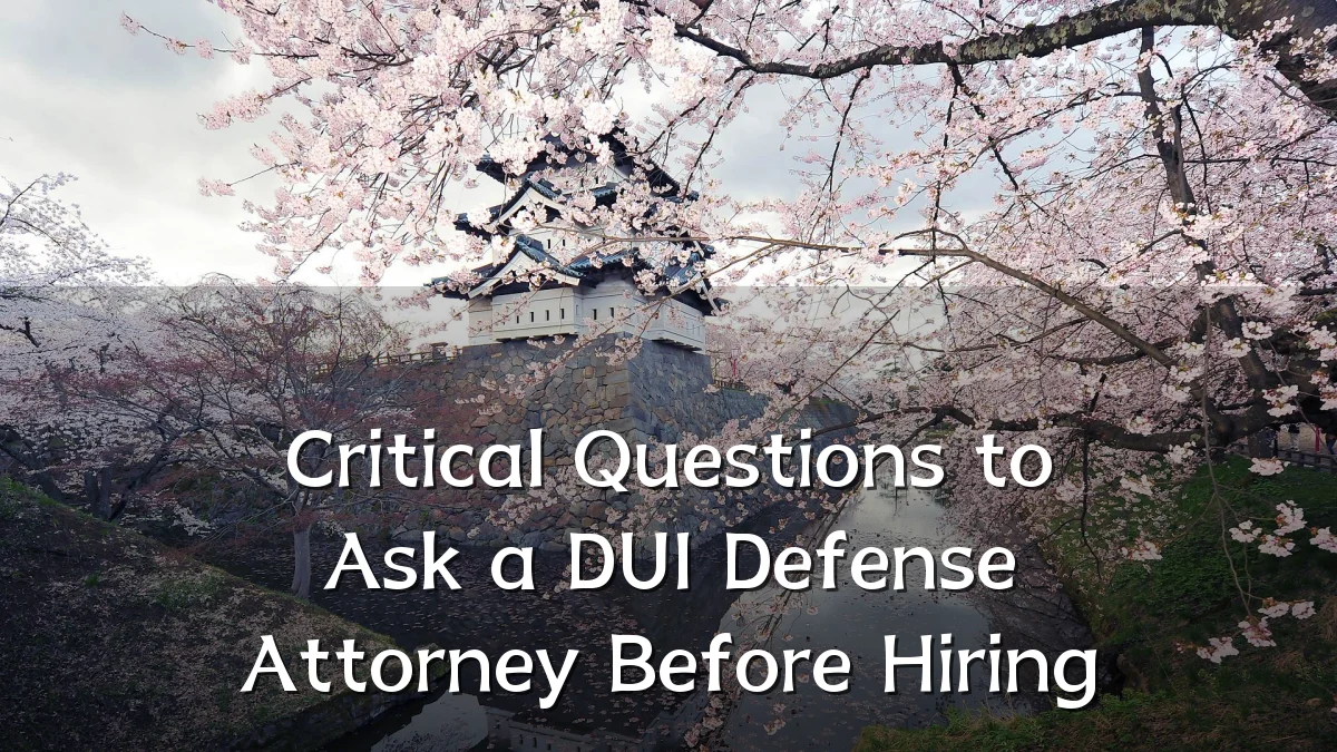 Critical Questions to Ask a DUI Defense Attorney Before Hiring