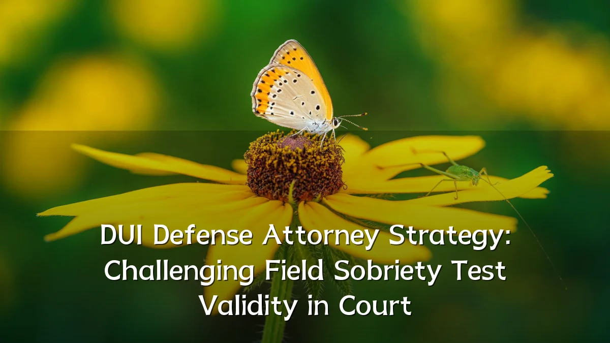 DUI Defense Attorney Strategy: Challenging Field Sobriety Test Validity in Court