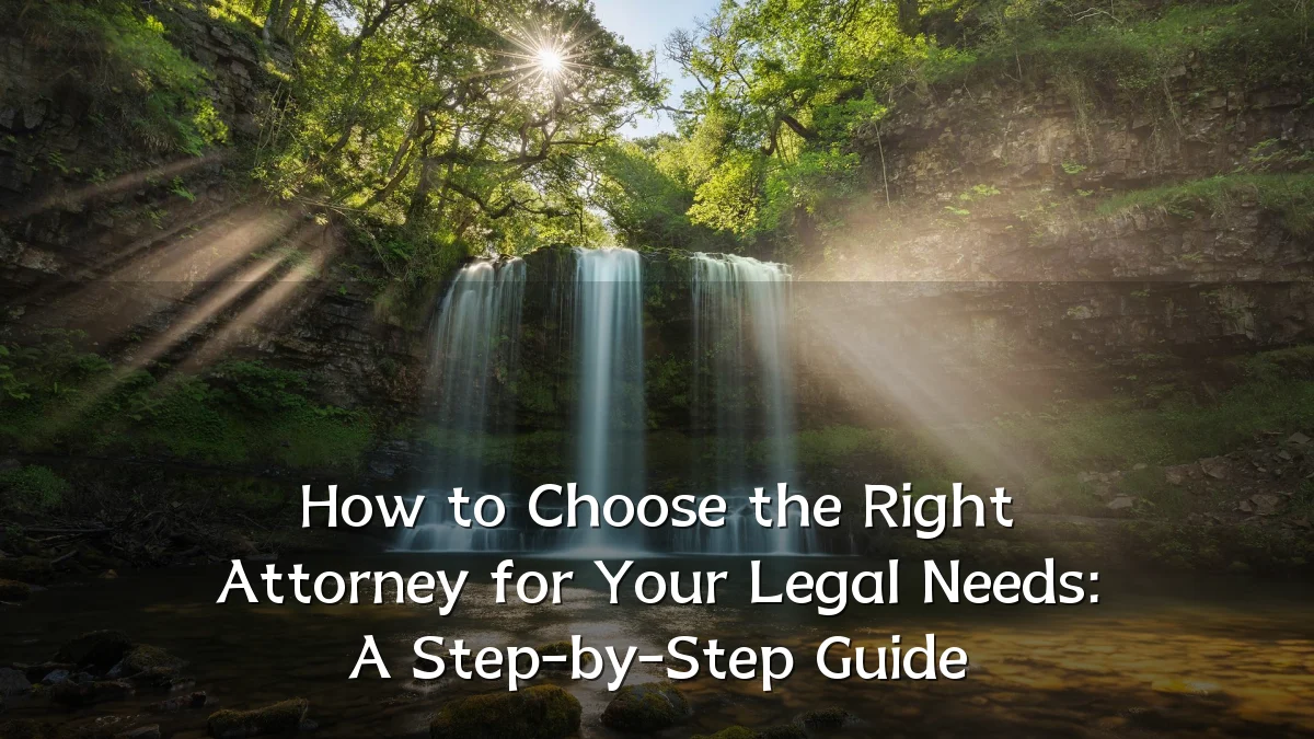 How to Choose the Right Attorney for Your Legal Needs: A Step-by-Step Guide