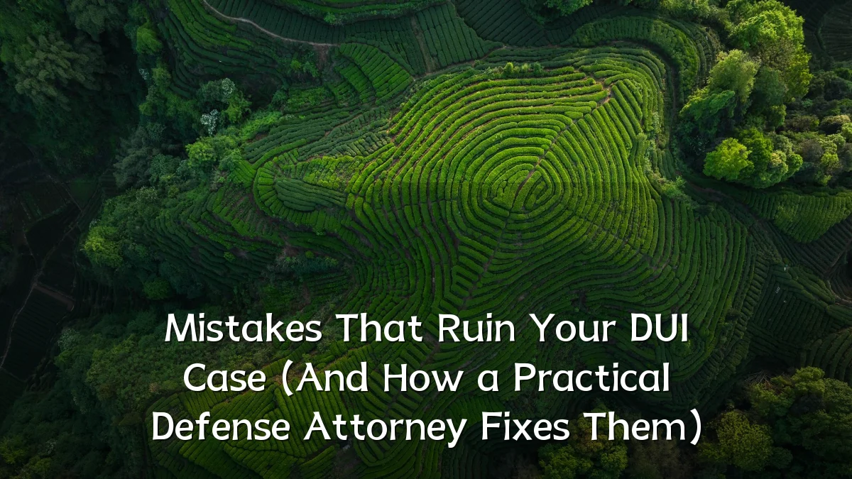 Mistakes That Ruin Your DUI Case (And How a Practical Defense Attorney Fixes Them)