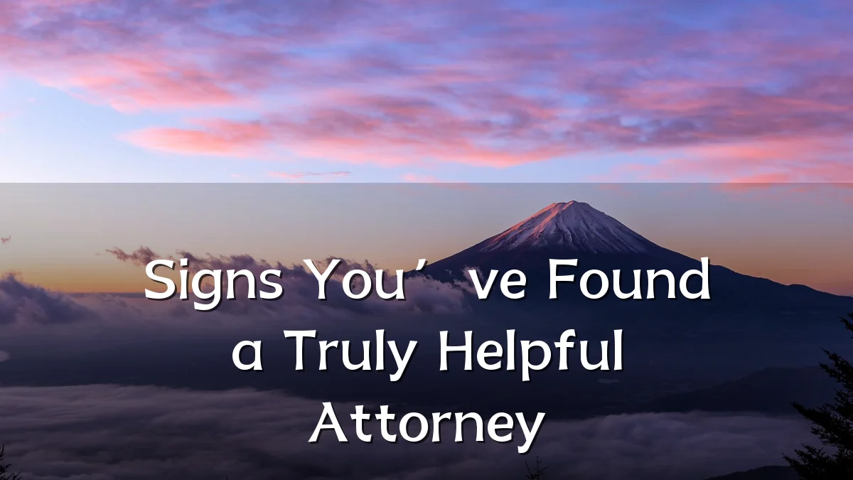Signs You’ve Found a Truly Helpful Attorney