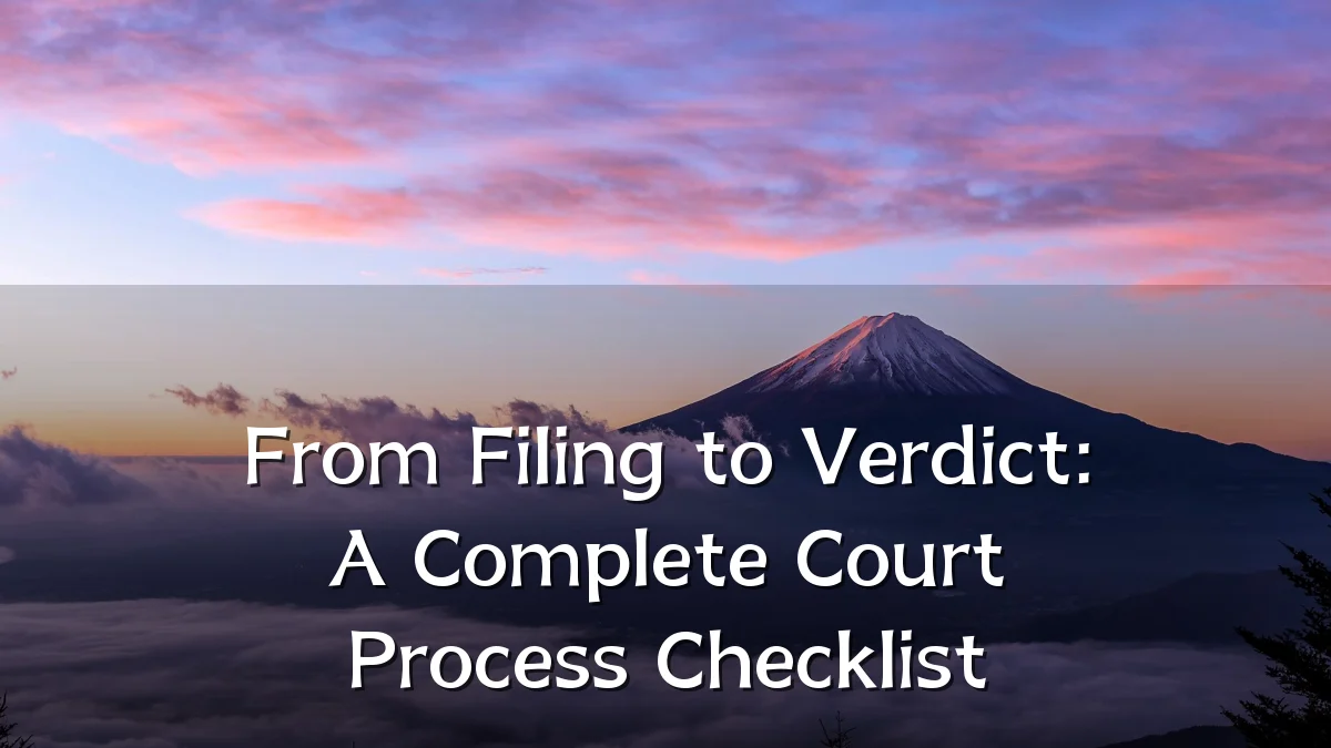 From Filing to Verdict: A Complete Court Process Checklist