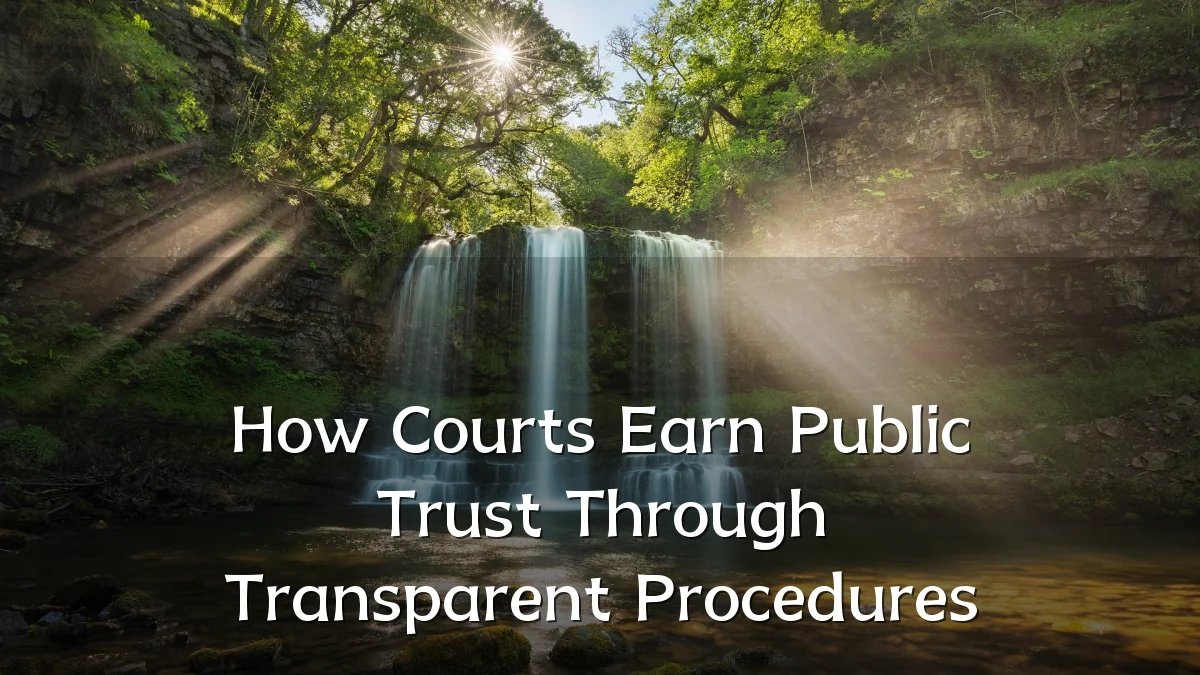 How Courts Earn Public Trust Through Transparent Procedures