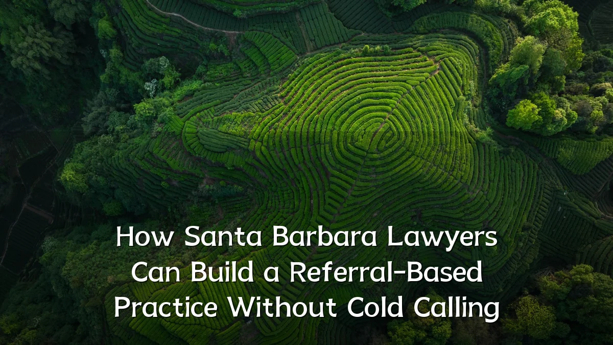 How Santa Barbara Lawyers Can Build a Referral-Based Practice Without Cold Calling