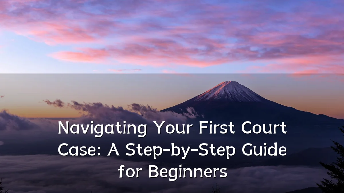 Navigating Your First Court Case: A Step-by-Step Guide for Beginners