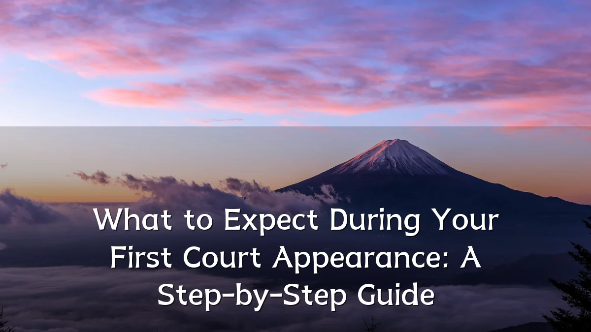 What to Expect During Your First Court Appearance: A Step-by-Step Guide