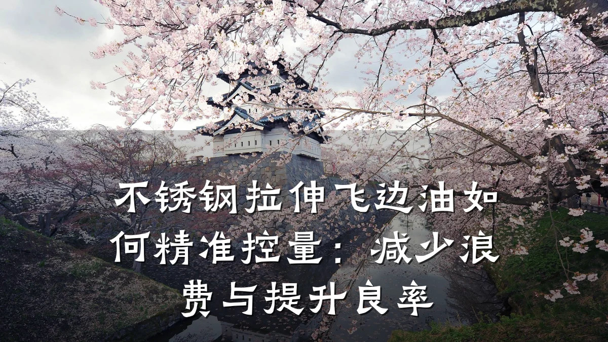不锈钢拉伸飞边油如何精准控量：减少浪费与提升良率