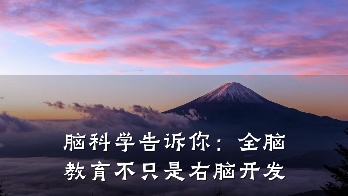 脑科学告诉你：全脑教育不只是右脑开发